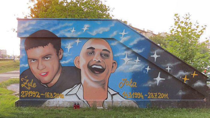 In memoriam mural za Žulu i Jožu u Vrbanima [VR 2018.]