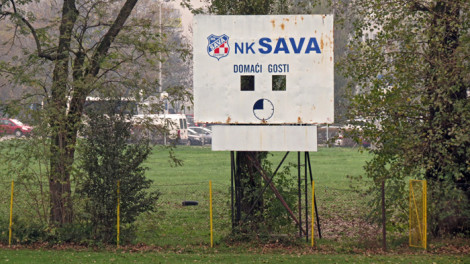 Semafor rezultata uz igralište NK "Sava" [VR 2013.]