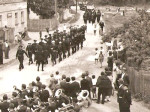 Svečana povorka Vatrogasne milicije na Rudeškoj cesti (oko 1955.) [Iz arhive g. Stjepana Šanteka]