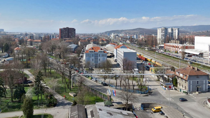 Trešnjevka gledana s terase zgrade u Magazinskoj ulici - pogled prema zapadu [VR 2015.]