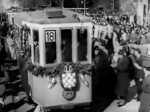 Svečano otvorenje tramvajske pruge od Maksimira prema Dubravi. Snimljeno 1942. [FB-ZG 2022.]