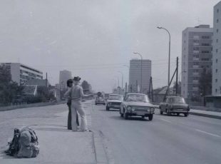 Autoput kod Zadarske ulice, pogled prema istoku, snimljeno 1970. [FB]