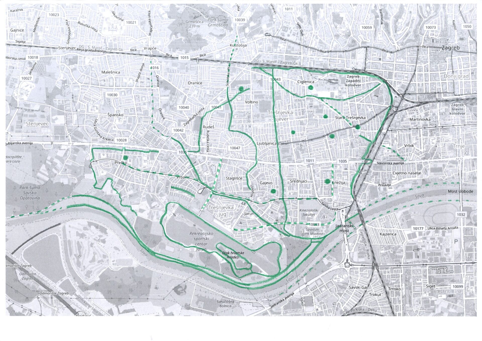 Trešnjevačka mjesta mira: Šetališta, parkovi, staze, puteljci ….