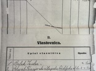 Izvod iz gruntovnice za zemljište na kojem je sagrađena kuća u Počiteljskoj 2. [VH 2026.]